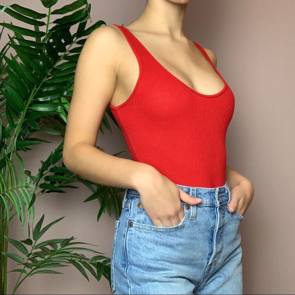 Forever21 Ribbed TANK TOP BODYSUIT